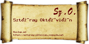 Sztáray Oktávián névjegykártya